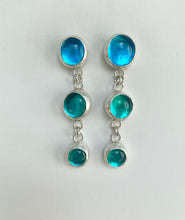 Load image into Gallery viewer, Droplets Earrings - Blue/Aqua