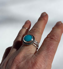 Load image into Gallery viewer, Turquoise Twist Ring