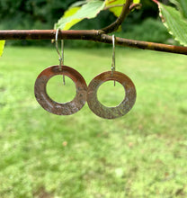Load image into Gallery viewer, Copper and Silver Textured Earrings