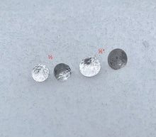 Load image into Gallery viewer, Hammered Silver Disc Earrings 1/2"