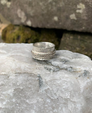 Load image into Gallery viewer, Spinner Ring with 3 Sparkling Silver Bands
