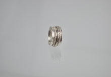 Load image into Gallery viewer, Spinner Ring with 3 Sparkling Silver Bands