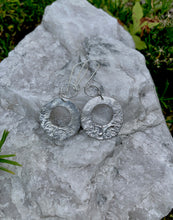 Load image into Gallery viewer, Textured Silver Hoops