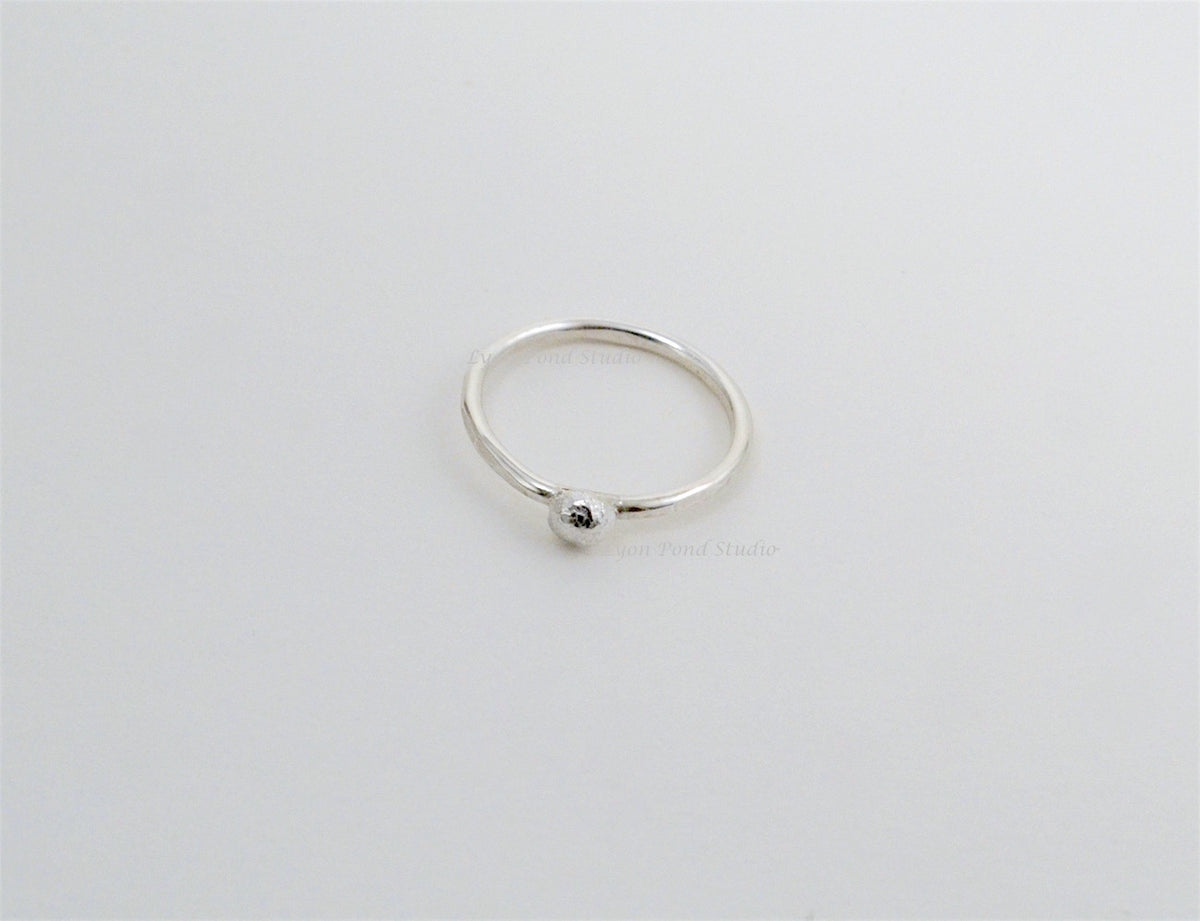 Silver Ball Ring – Lyon Pond Studio