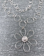 Load image into Gallery viewer, Silver Flower Power Necklace