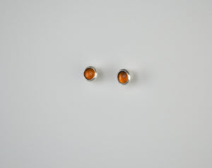 Amber Glass Stud Earrings