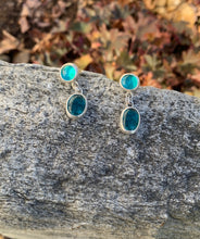 Load image into Gallery viewer, Aqua Droplet Post Earrings
