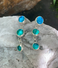 Load image into Gallery viewer, Droplets Earrings - Blue/Aqua
