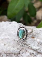 Load image into Gallery viewer, Faceted Labradorite Ring
