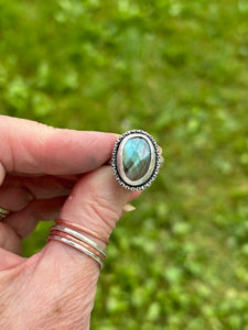 Faceted Labradorite Ring