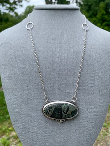 Grey/Green Jasper Pendant