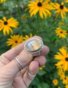 Montana Agate Wide Band Ring