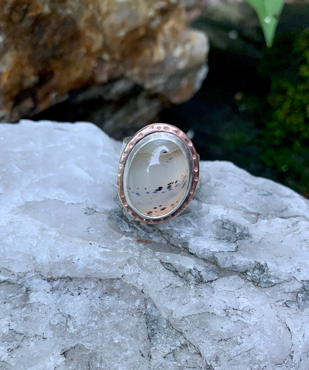 Montana Agate Wide Band Ring