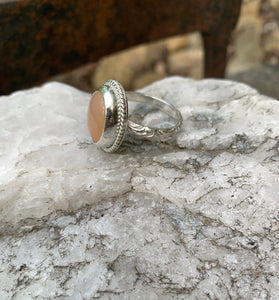 Peachy Moonstone Ring