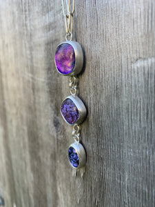 Purple Droplets Necklace