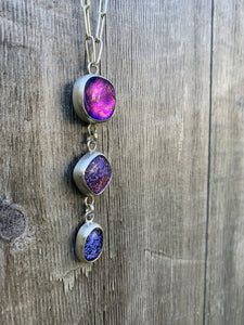 Purple Droplets Necklace