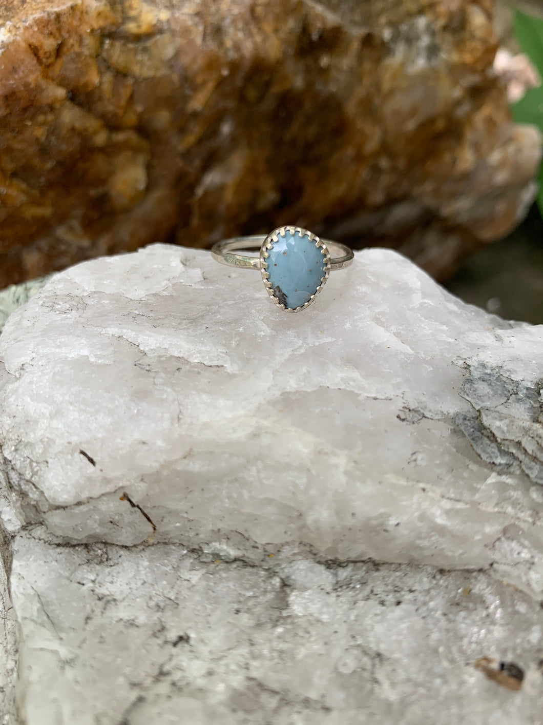 Light Blue Polka Dot Ring