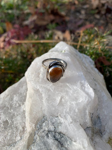 Amber Teardrop Ring