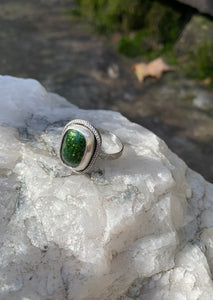 Shimmering Deep Green Ring