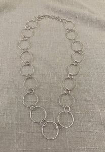 Silver Link Necklace - 23"