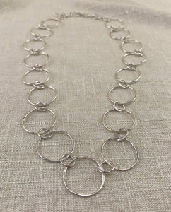 Silver Link Necklace - 23"