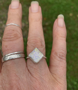 Sparkling Diamond Dichroic Ring