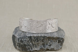 Rustic Textured Cuff Bracelet - medium/large