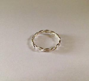 Simple Braided Silver Ring