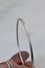 Load image into Gallery viewer, Patterned Silver Bangle Bracelet
