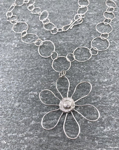 Silver Flower Power Necklace